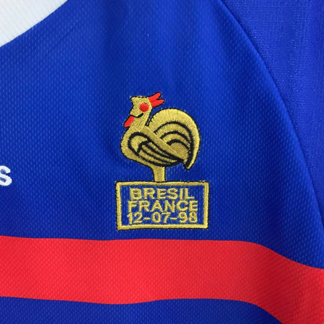 Camisa Retrô Seleção da França 1998 manga longa Adidas