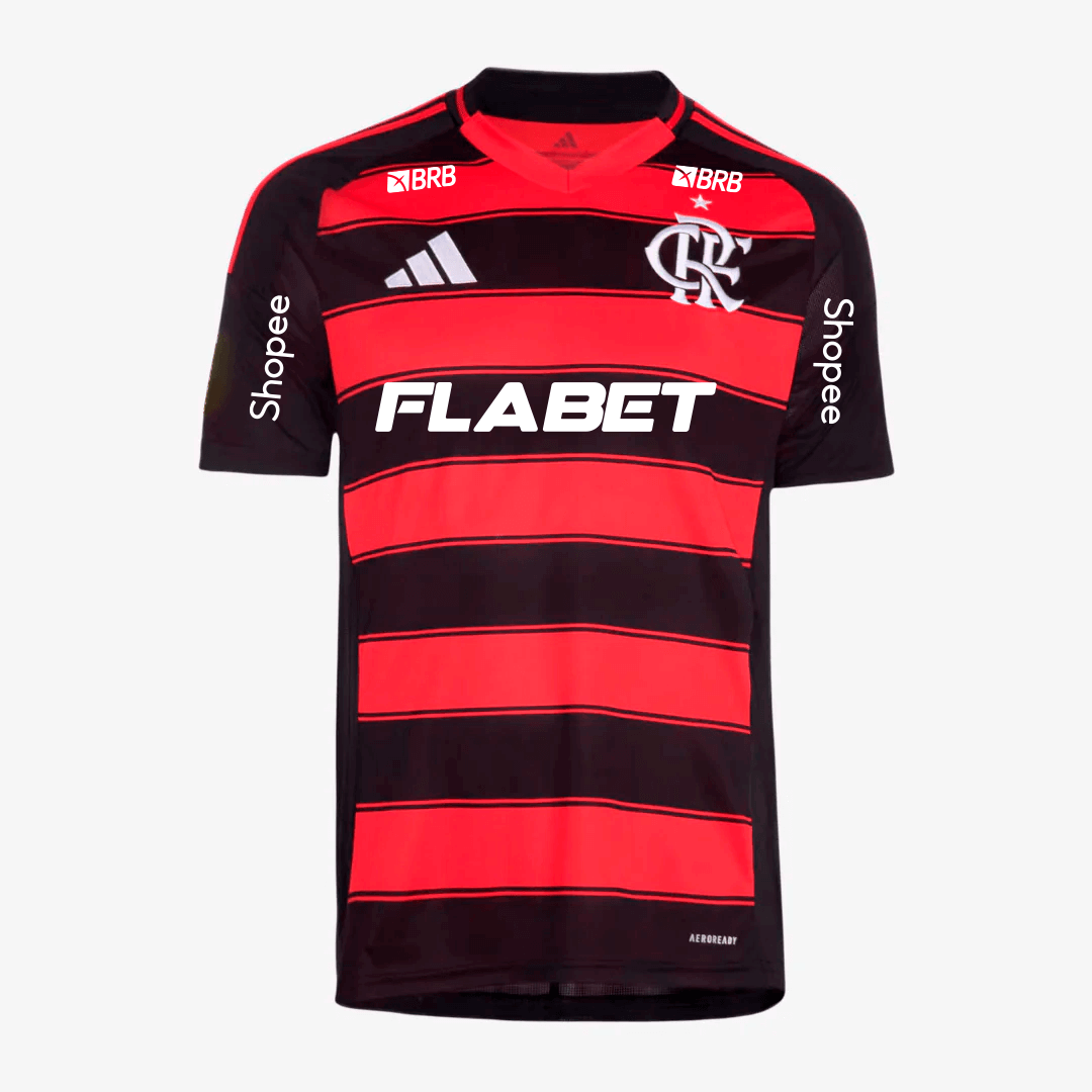 Camisa Adidas Flamengo 2025/26 I Torcedor Com Patrocínios