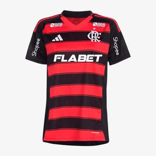 Camisa Feminina Adidas Flamengo 2025/26 I Torcedor Com Patrocínios
