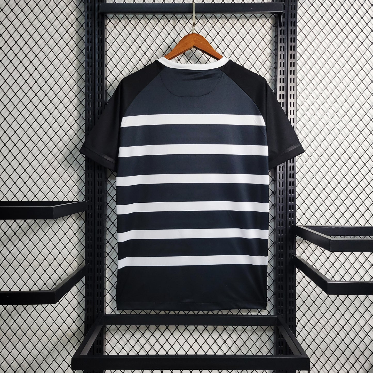 Camisa Corinthians Fora 14/15 - Retrô Preta e Branca