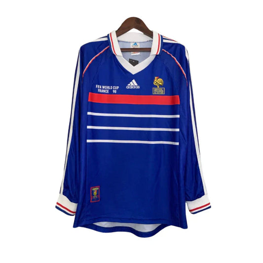 Camisa Retrô Seleção da França 1998 manga longa Adidas