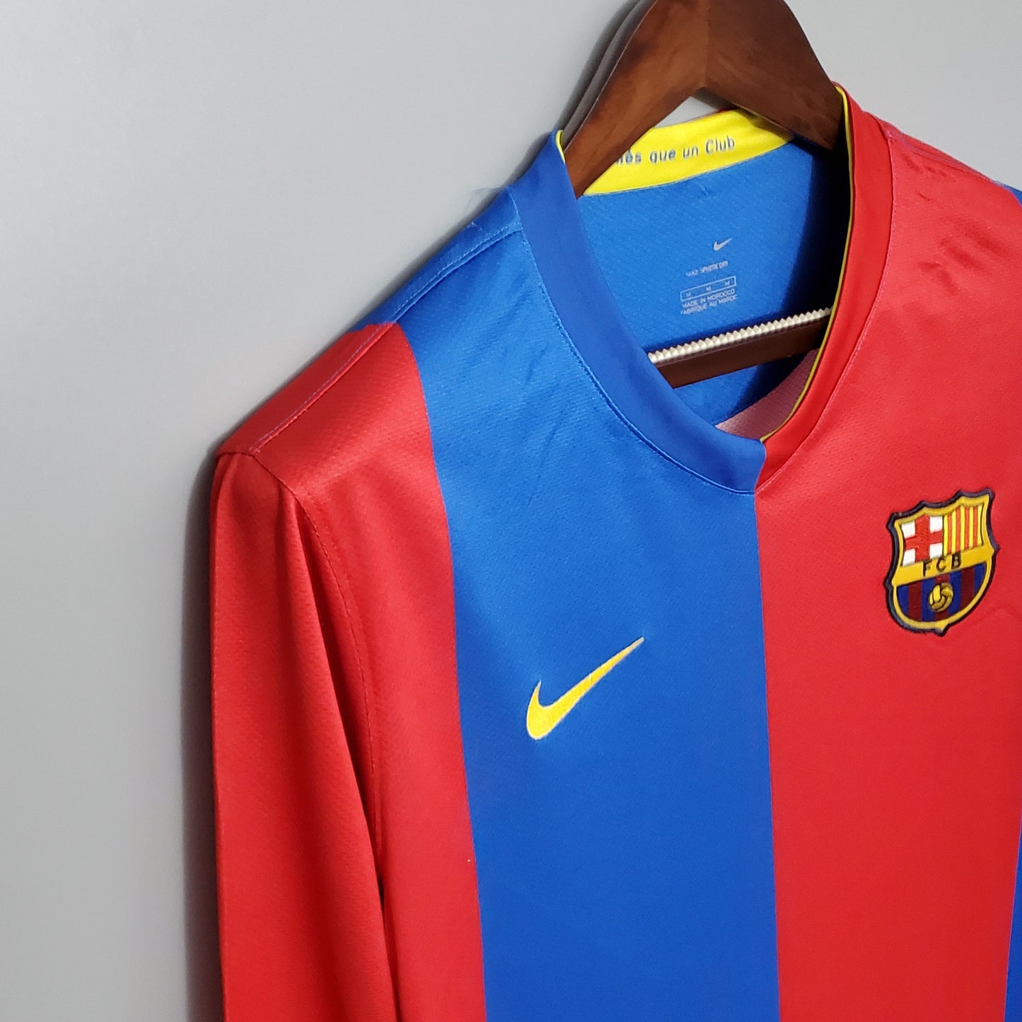 Camisa Manga Longa Barcelona 06/07 Nike Grená
