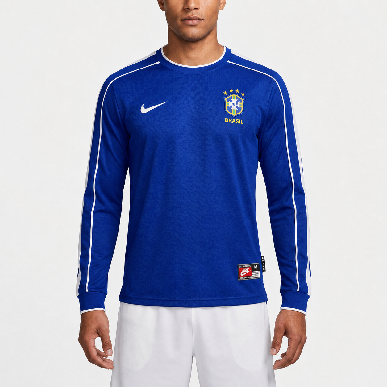 Camisa Nike Brasil 1998/99 II Retrô Manga Longa Masculina