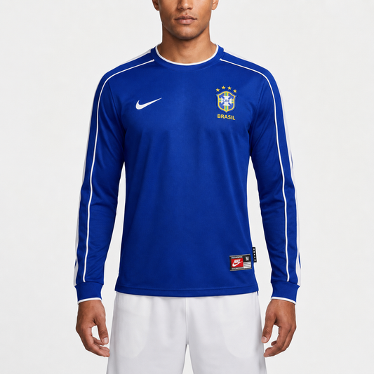 Camisa Nike Brasil 1998/99 II Retrô Manga Longa Masculina
