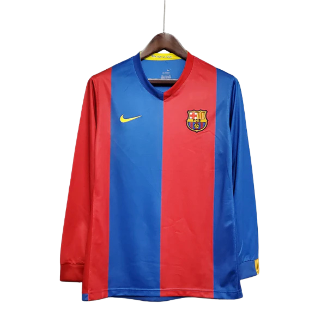 Camisa Manga Longa Barcelona 06/07 Nike Grená