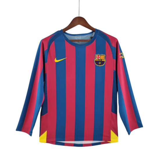 Camisa Manga Longa Barcelona 05/06 Nike Grená